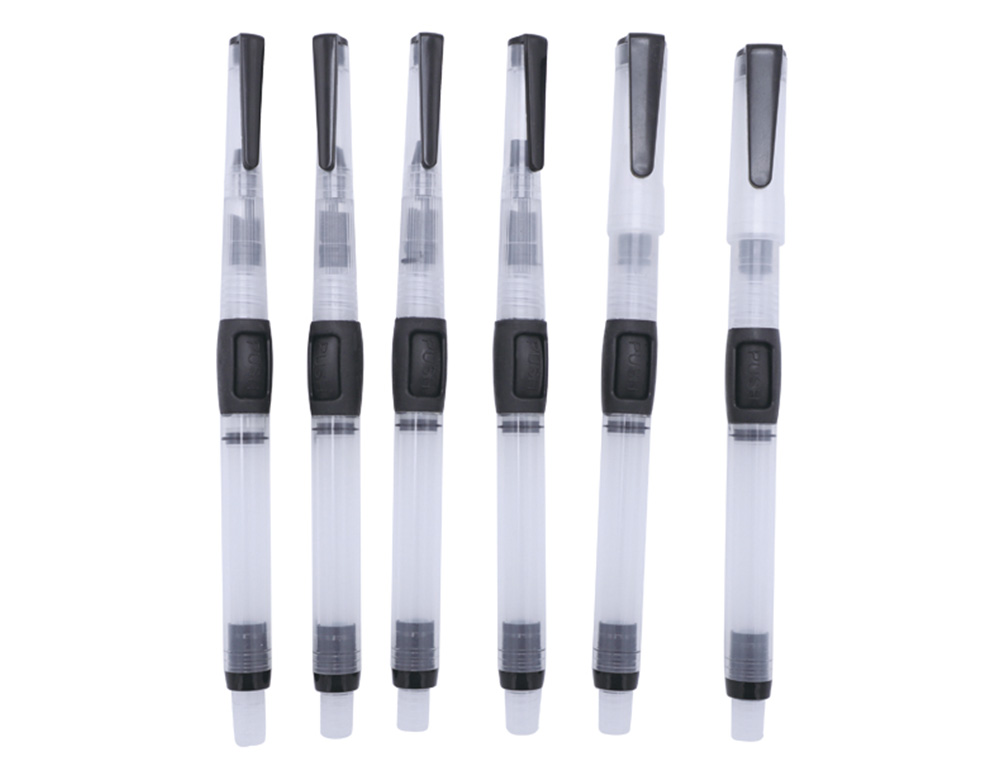 PINCEAU LIDERPAPEL RECHARGEABLE POINTES TAILLES ASSORTIES SET 6 UNITES