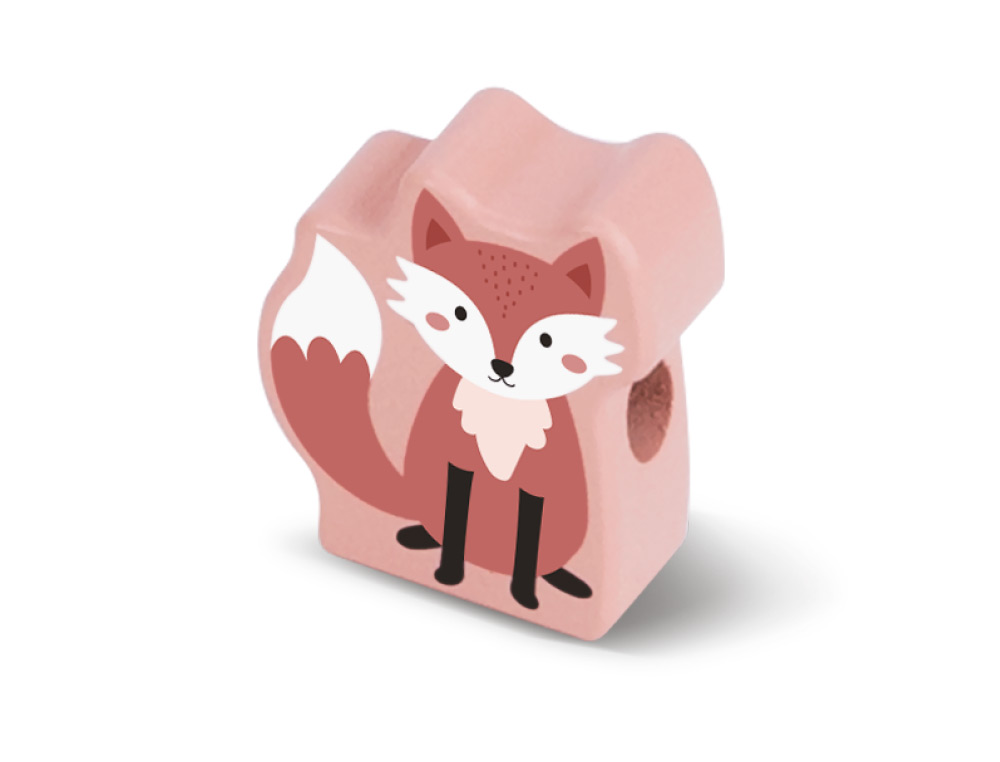 JEU ENFANT IMAGINOVO PERLES D'ANIMAUX A ENFILER BOIS +24  MOIS 13 PIECES 27X6,5X6,5 CM