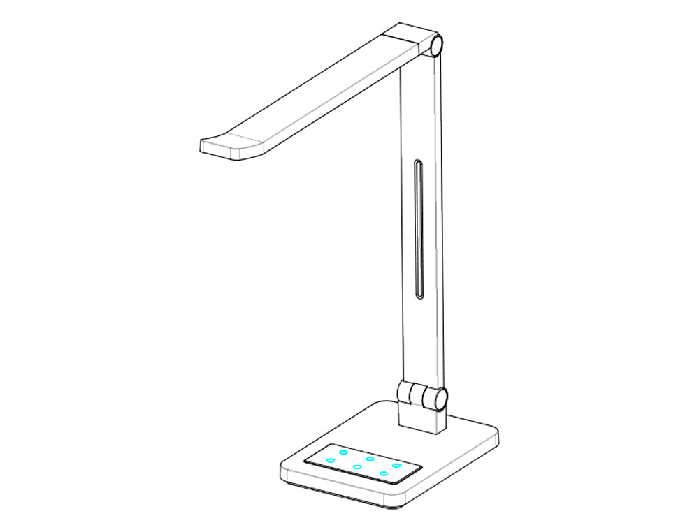 LAMPE BUREAU Q-CONNECT PUISSANCE 10W INTERRUPTEUR A  CAPTEUR 3 NIVEAU COLORIS NOIR