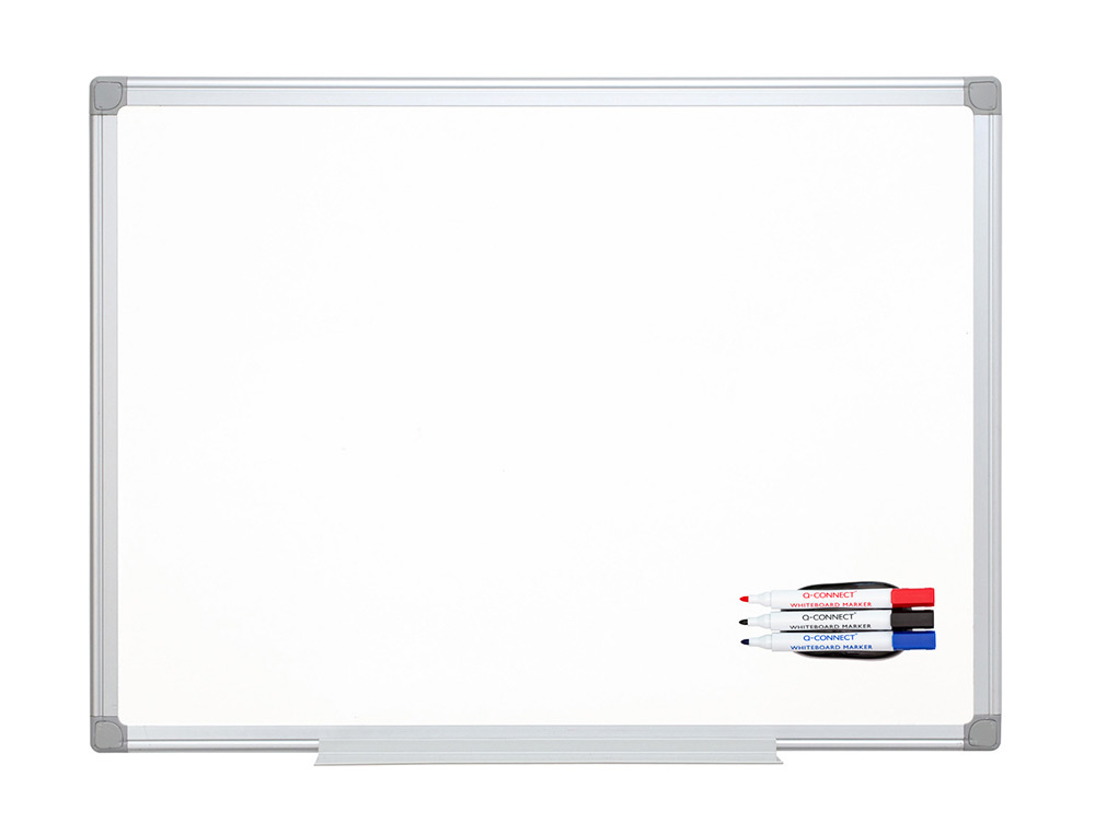 EFFACEUR Q-CONNECT MAGNETIQUE POUR TABLEAU BLANC AVEC 3 MARQUEURS BLEU / NOIR / ROUGE