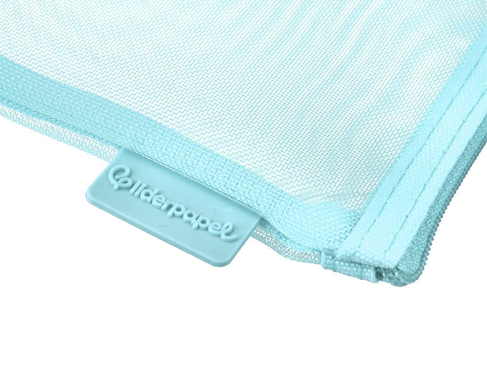 POCHETTE ZIP LIDERPAPEL A5 MULTIUSAGE FERMETURE ECLAIR POLYESTER TRANSPIRABLE COLORIS BLEU CIEL
