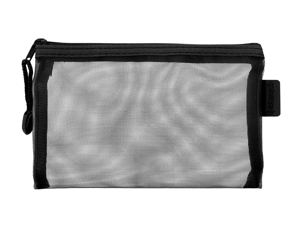 POCHETTE ZIP LIDERPAPEL A6 MULTIUSAGE FERMETURE ECLAIR   POLYESTER TRANSPIRABLE        COLORIS NOIR