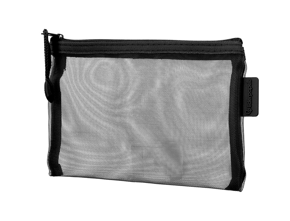 POCHETTE ZIP LIDERPAPEL A6 MULTIUSAGE FERMETURE ECLAIR   POLYESTER TRANSPIRABLE        COLORIS NOIR