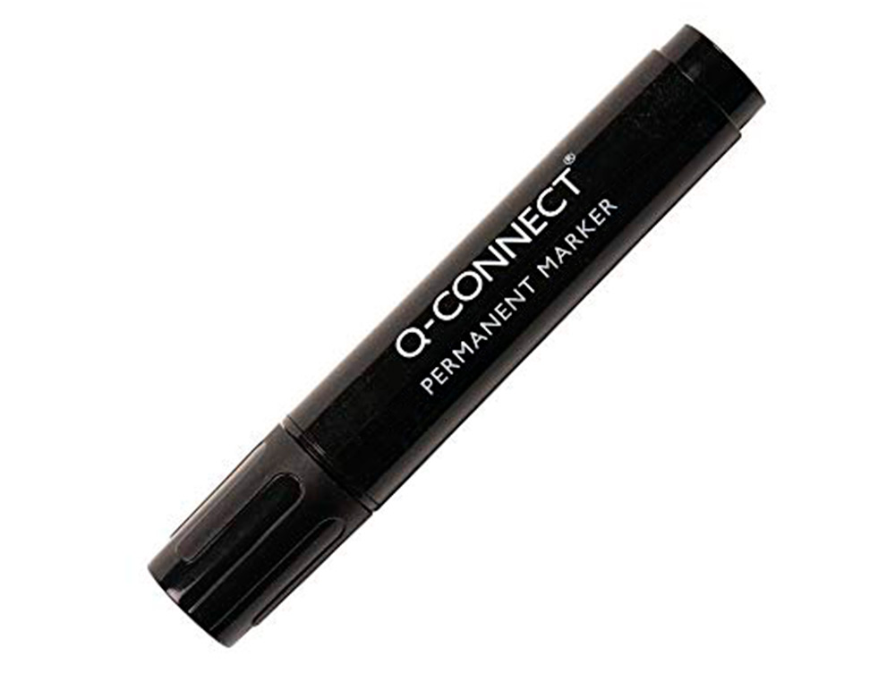 MARQUEUR Q-CONNECT PERMANENT POINTE BISEAUTE TRAC 5MM RSISTANTE CORPS PLASTIQUE COLORIS NOIR