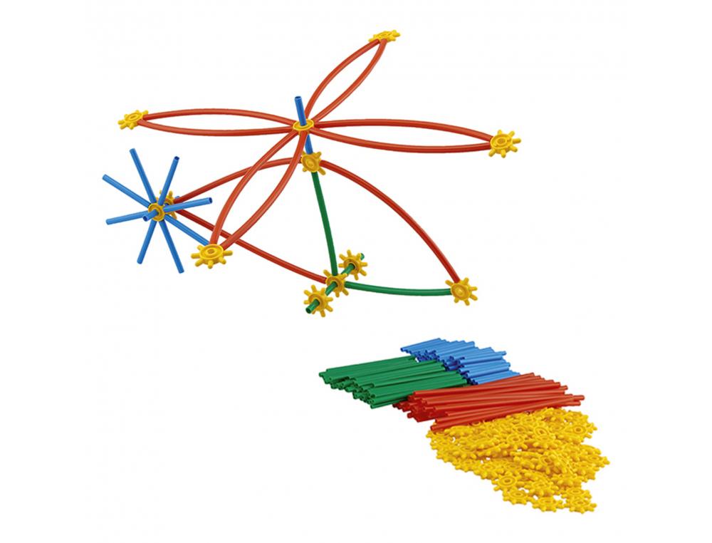 JEU DE CONSTRUCTION BAMBOUCHICOLOR 3 DIMENSIONS   NATHAN 268 PIECES