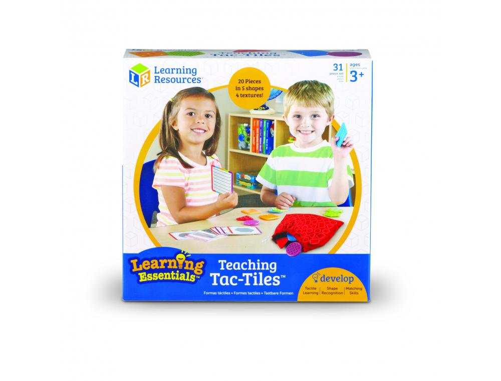 JEUX DE RECONNAISSANCE TACTILE LEARNING RESOURCES JEU DE FORME TACTILES 20 PIECES PLASTIQUES SAC DE JEU