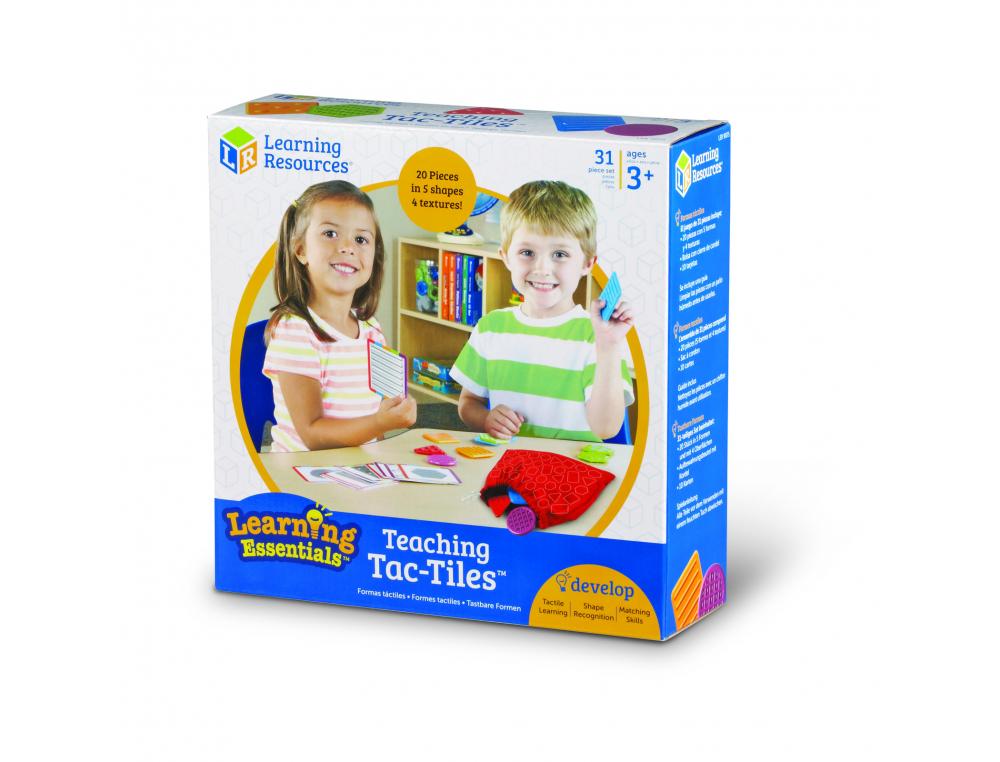 JEUX DE RECONNAISSANCE TACTILE LEARNING RESOURCES JEU DE FORME TACTILES 20 PIECES PLASTIQUES SAC DE JEU