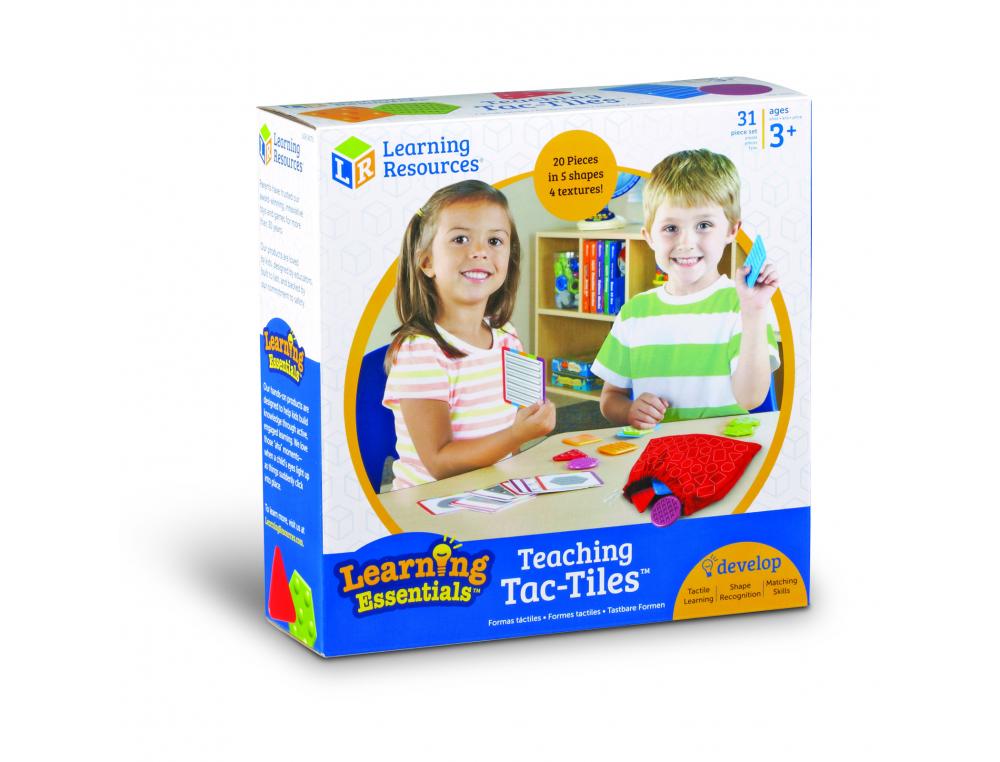 JEUX DE RECONNAISSANCE TACTILE LEARNING RESOURCES JEU DE FORME TACTILES 20 PIECES PLASTIQUES SAC DE JEU