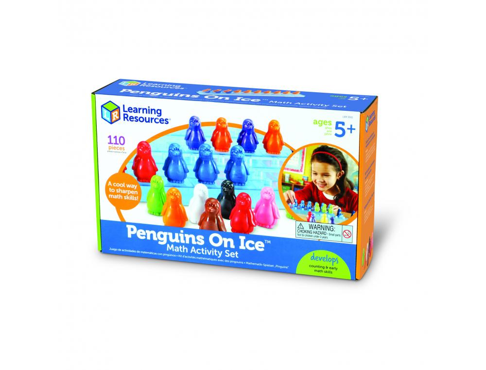 JEUX MATHEMATIQUES LEARNING RESOURCES PINGOUINS SUR LA    GLACE 100 PINGUOINS 10        BARRETTES ET IDEES ACTIVITES