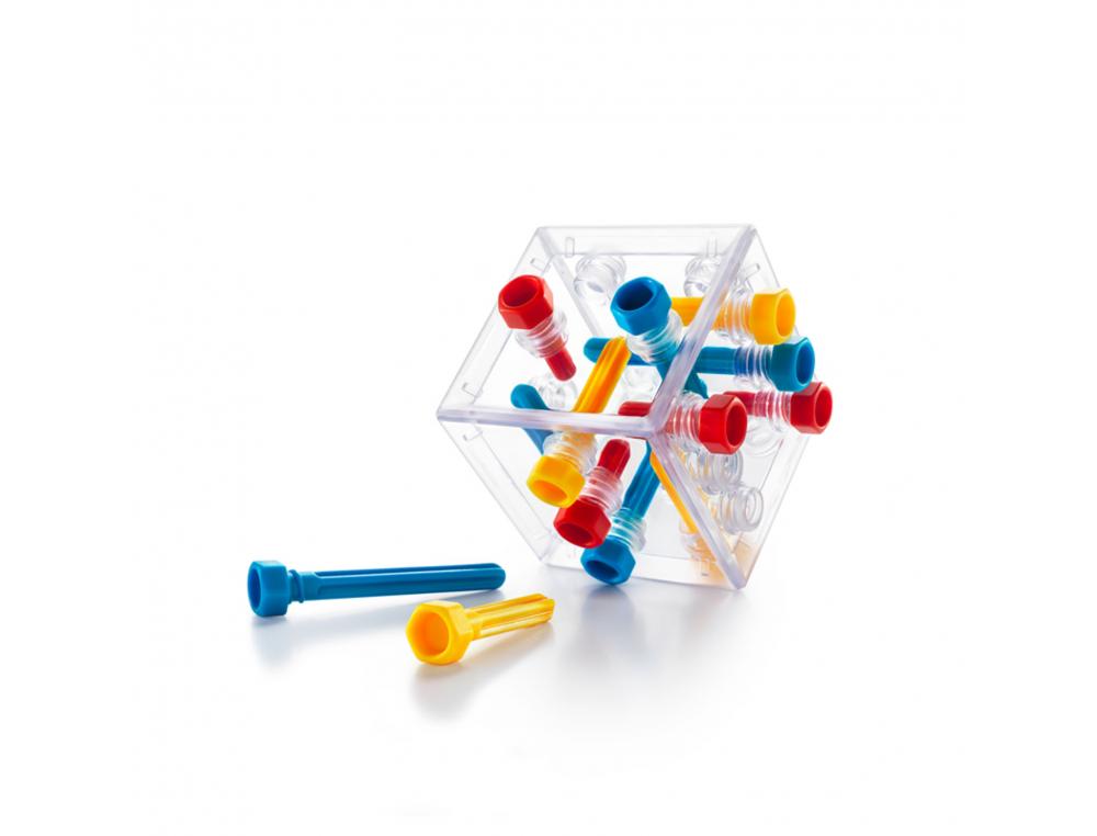 LOGIQUE REFLEXION SMART CRISS CROSS CUBE JEU DE REFLEXION   EN 3D 80 DEFIS 13 BOULONS A   PLACER 1 JOUEUR