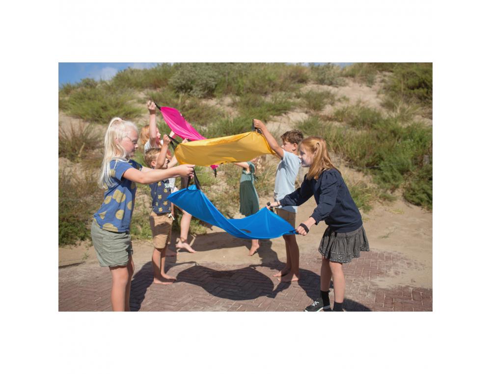 PARACHUTES BS TOYS SQUIRL PARACHUTES 4 POIGNEES 100 CM  5 SACS ECUREUILS VOLANTS 2 A  20 JOUEURS