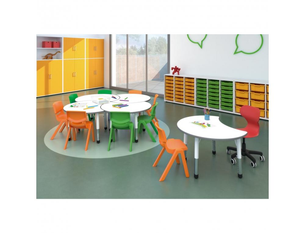 TABLE MIRPLAY RONDE METAL DIAM. 95CM MATERNELLE