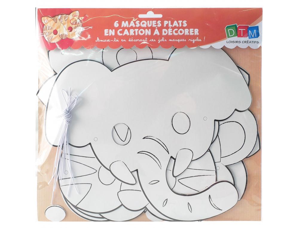 LOT MASQUES ANIMAUX GRAINE CREATIVE CARTON 6 UNITES      ASSORTIS