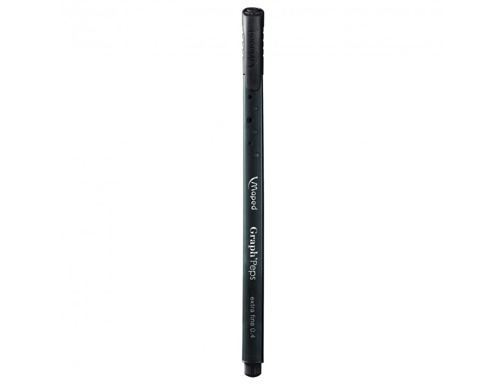 FEUTRE ECRITURE MAPED GRAPH PEPS TRIANGULAIRE POINTE FINE 0,4MM COLORIS NOIR