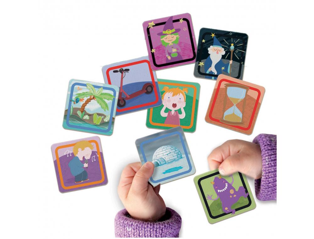 APPRENDRE A LIRE ET A ECRIRE EDUCA INVENT'HISTOIRES CREATIVITE IMAGINATION 72 CARTES PERSONNAGES SCENES ETC