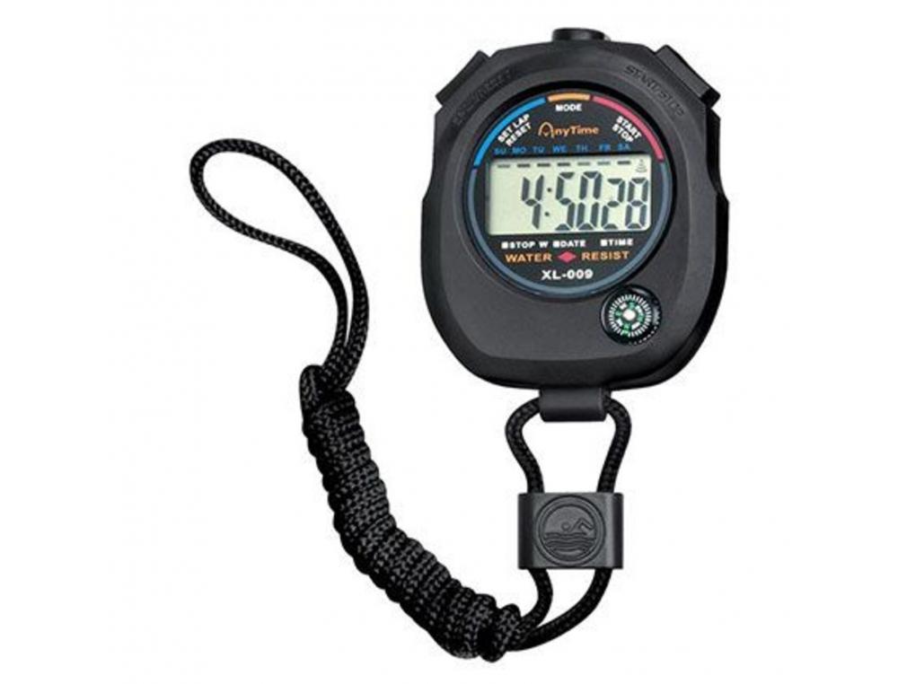 CHRONOMETRE WONDAY DIGITAL ETANCHE 1/100EME SECONDE      HORLOGE-CALENDRIER-ALARME     COLORIS NOIR