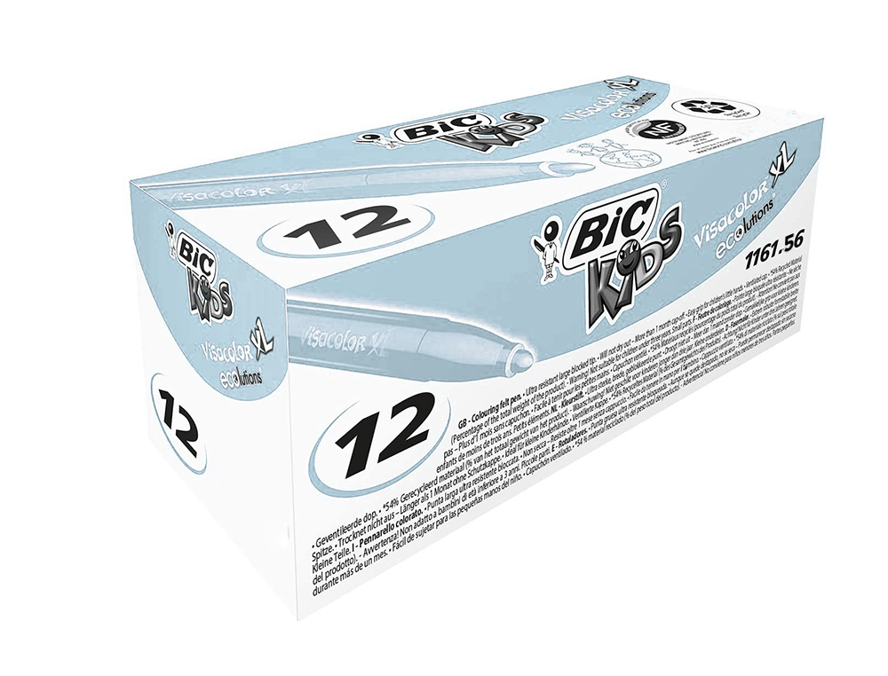 FEUTRE BIC KIDS VISACOLOR XL ENCRE LAVABLE POINTE LARGE    BLOQUEE COLORIS BLEU CLAIR