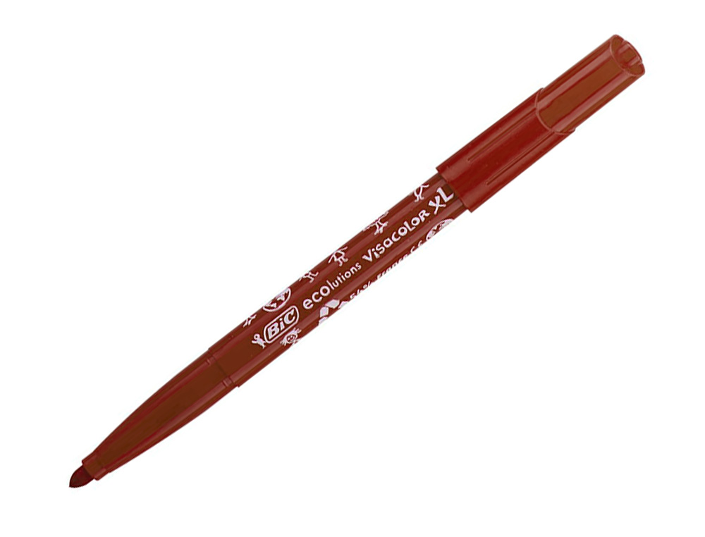 FEUTRE BIC KIDS VISACOLOR XL ENCRE LAVABLE POINTE LARGE BLOQUEE COLORIS BRUN
