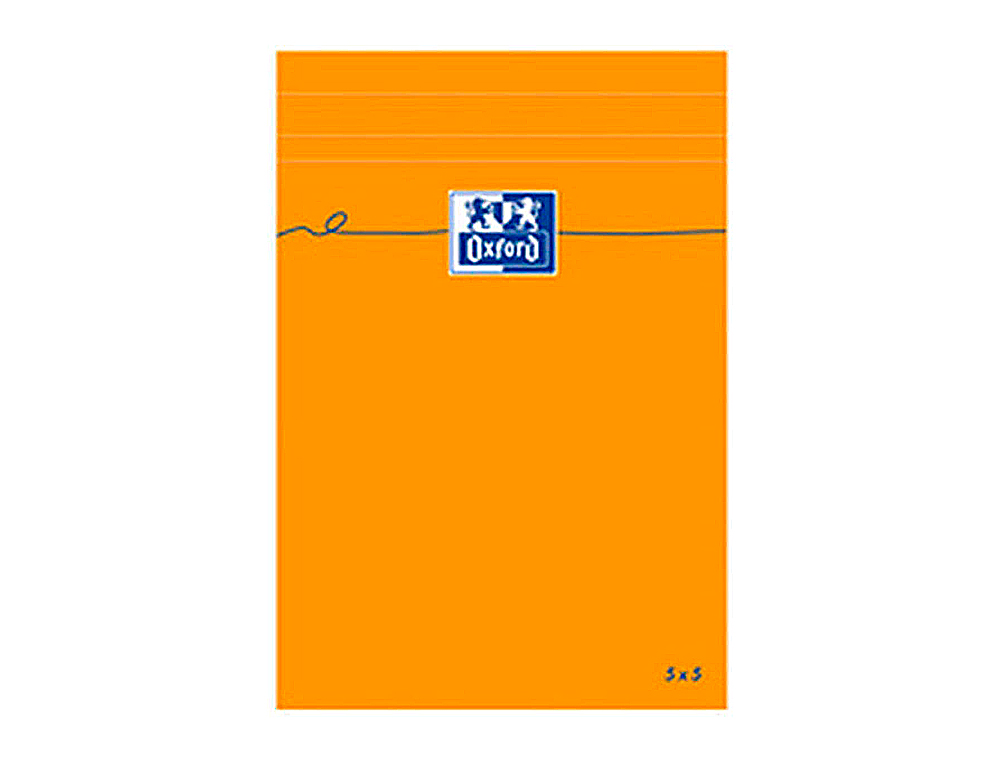 BLOC BUREAU OXFORD A6+ PAPIER VLIN SURFIN AGRAF EN TTE COUVERTURE ENVELOPPANTE 110X170MM 80F 80G 5X5MM ORANGE