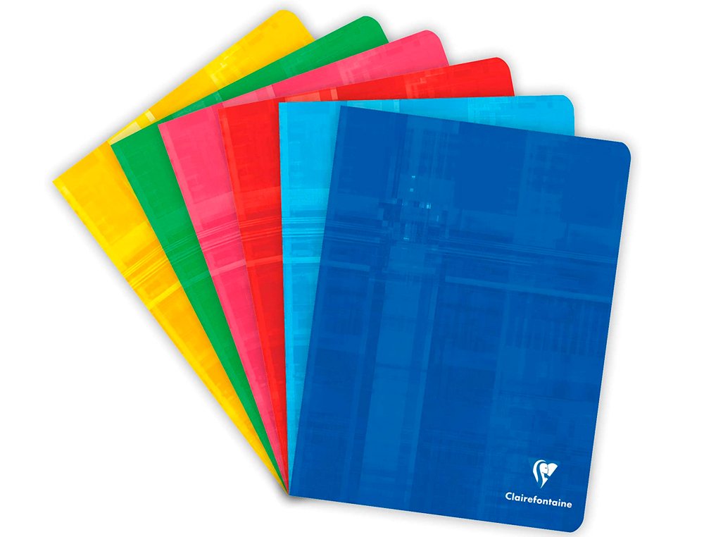 CAHIER PIQU CLAIREFONTAINE PAPIER VLIN VELOUT COUVERTURE PELLICULE A5+ 17X22CM 48 PAGES 90G SYS