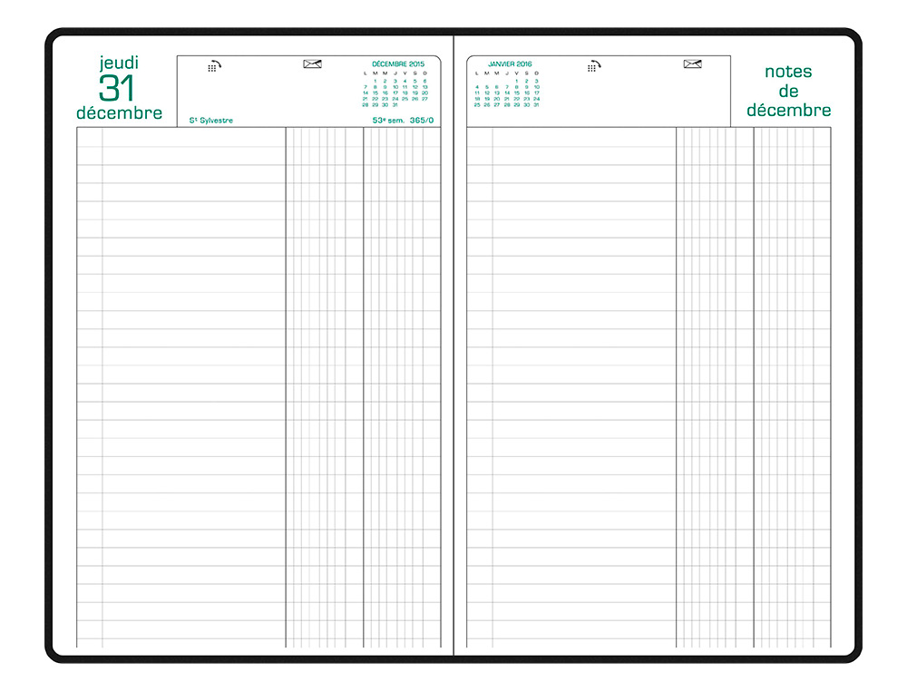 AGENDA RAISIN 24,5 X 16 1 JOUR COULEURS