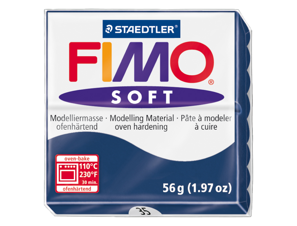PTE  MODELER FIMO SOFT COLORIS BLEU FONC PAIN 57G