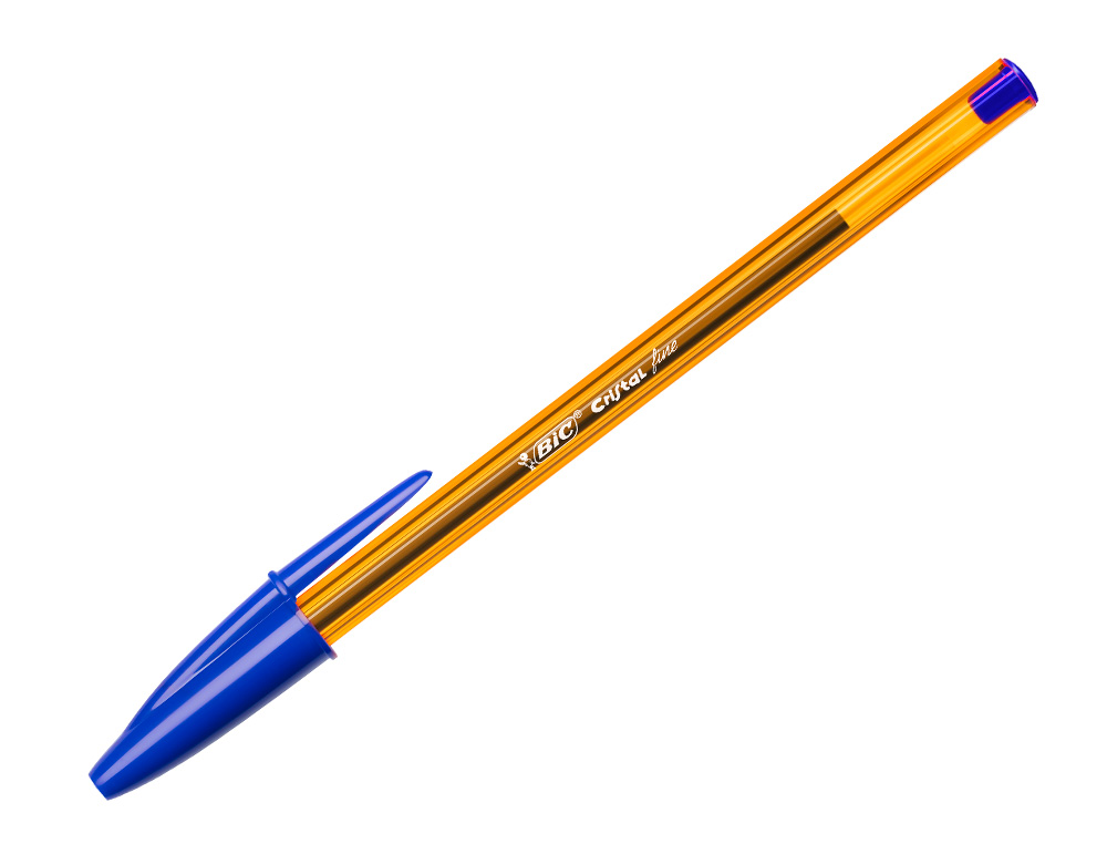 STYLO-BILLE BIC CRISTAL CRITURE FINE 0.4MM ENCRE CLASSIQUE BILLE INDFORMABLE CAPUCHON COULEUR ENCRE BLEU
