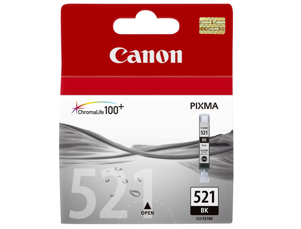 CARTOUCHE CANON JET D'ENCRE 2933 B001-CLI521BK COULEUR NOIR 1850P