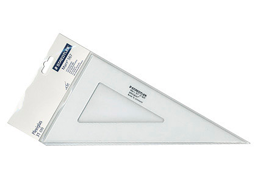 QUERRE STAEDLER MARS PLEXIGLAS NON GRADUE 60 DEGRS 31CM BORDS ANTI-TCHES 1 BISEAU GRAV INEFFAABLE