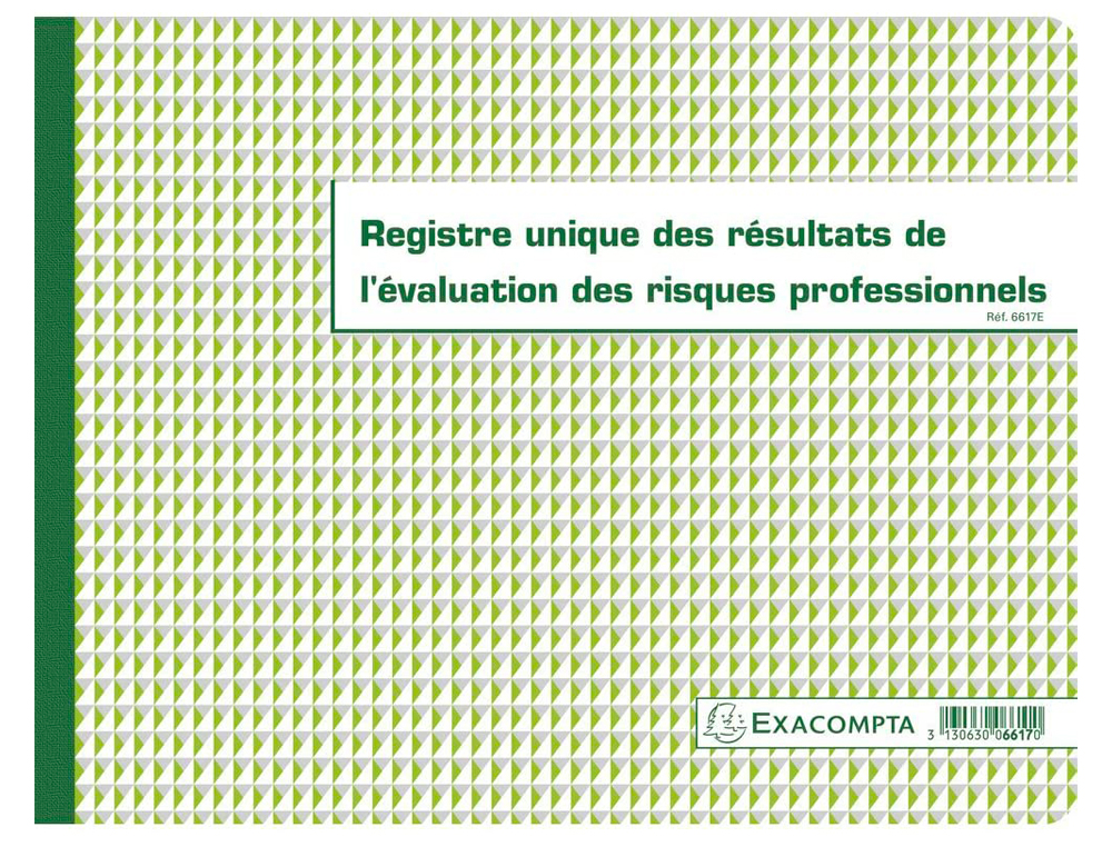 REGISTRE PIQU EXACOMPTA RSULTATS VALUATIONS RISQUES PROFESSIONNELS 320X240MM 60 PAGES