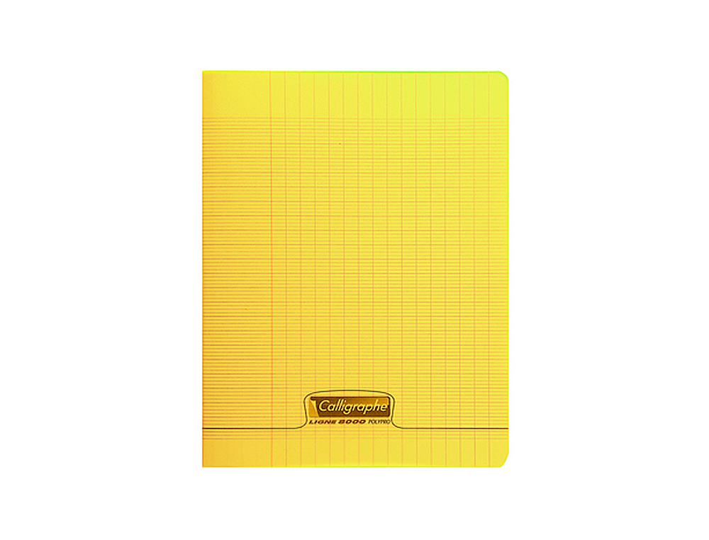 CAHIER PIQU CLAIREFONTAINE COUVERTURE POLYPROPYLNE TRANSPARENTE A5+ 17X22CM 96 PAGES 90G SYS COLORIS JAUNE