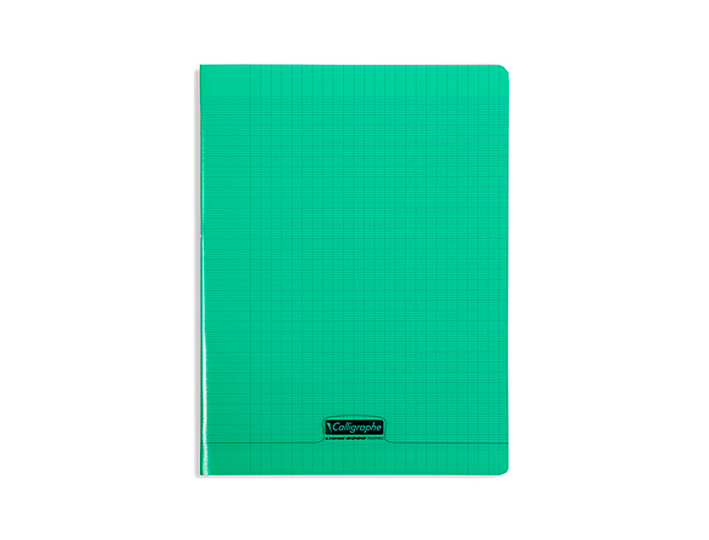 CAHIER PIQU CLAIREFONTAINE COUVERTURE POLYPROPYLNE TRANSPARENTE A4+ 24X32CM 96 PAGES 90G SYS COLORIS VERT