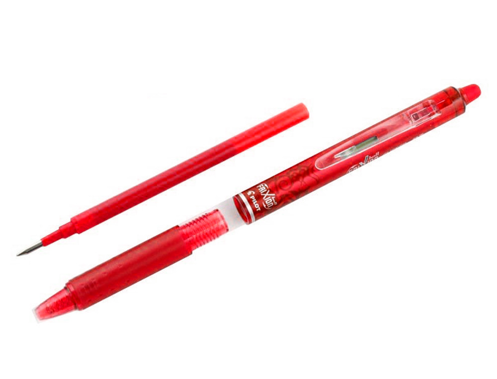ROLLER PILOT FRIXION CLICKER CRITURE MOYENNE 0.35MM ENCRE EFFAABLE GOMME SERTIE GRIP PREHENSION RECHARGEABLE ROUGE