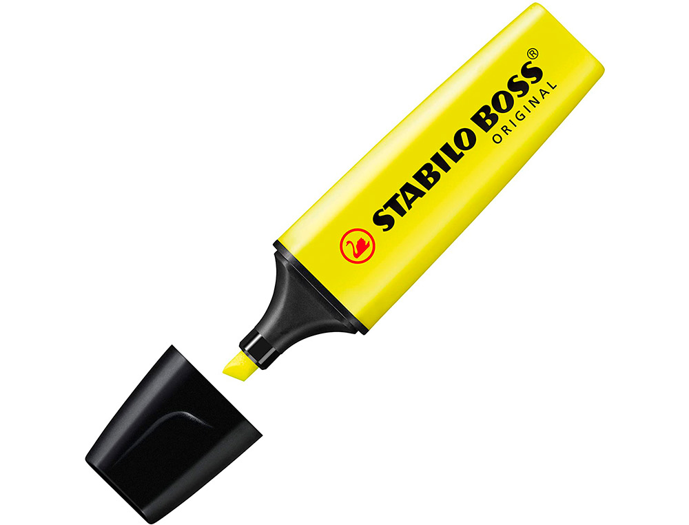 SURLIGNEUR STABILO BOSS TRAC 2/5MM POINTE BISEAUTE ENCRE UNIVERSELLE BASE EAU RSISTANTE LUMIRE POCHETTE 6 UNITS