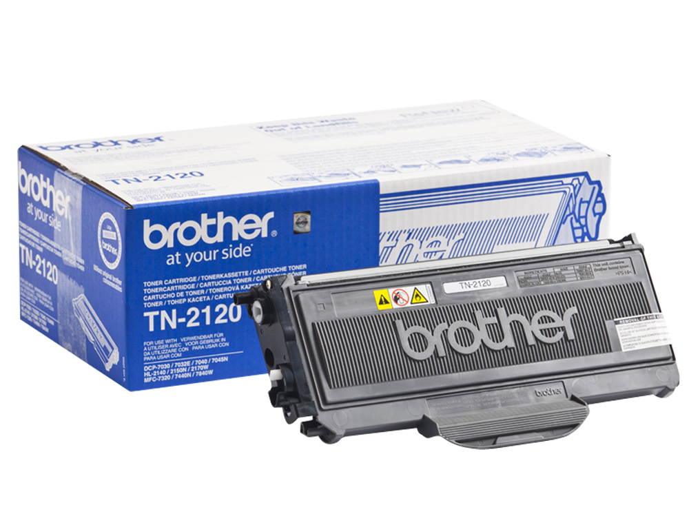 TONER LASER BROTHER TN2120 COULEUR NOIR HAUTE CAPACITÉ 2600P