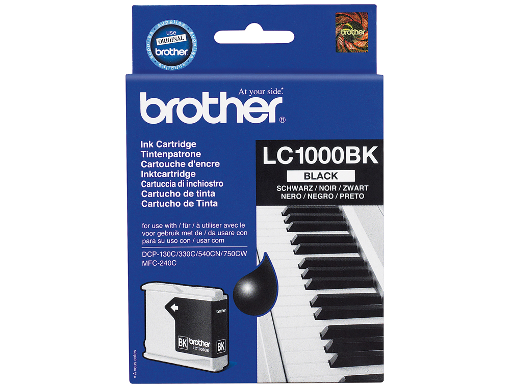 CARTOUCHE BROTHER JET D'ENCRE LC1000BK COULEUR NOIR 500P