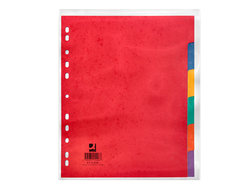 INTERCALAIRE Q-CONNECT CARTE LUSTRE 225G 6 POSITIONS A4+ 212X310MM