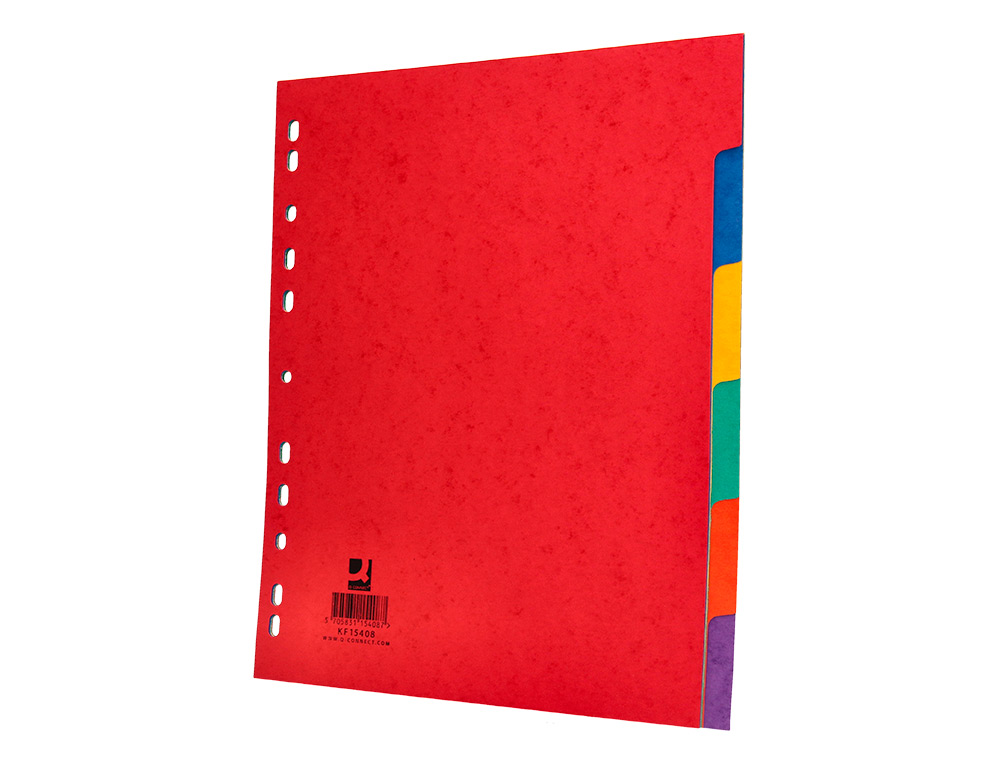 INTERCALAIRE Q-CONNECT CARTE LUSTRE 225G 6 POSITIONS A4+ 212X310MM