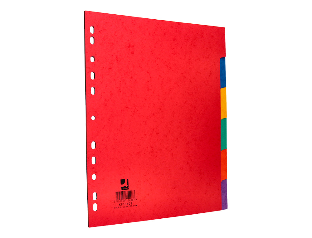 INTERCALAIRE Q-CONNECT CARTE LUSTRE 225G 6 POSITIONS A4+ 212X310MM