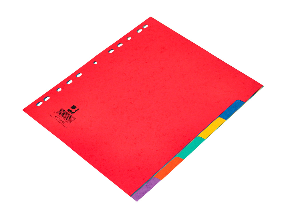 INTERCALAIRE Q-CONNECT CARTE LUSTRE 225G 6 POSITIONS A4+ 212X310MM