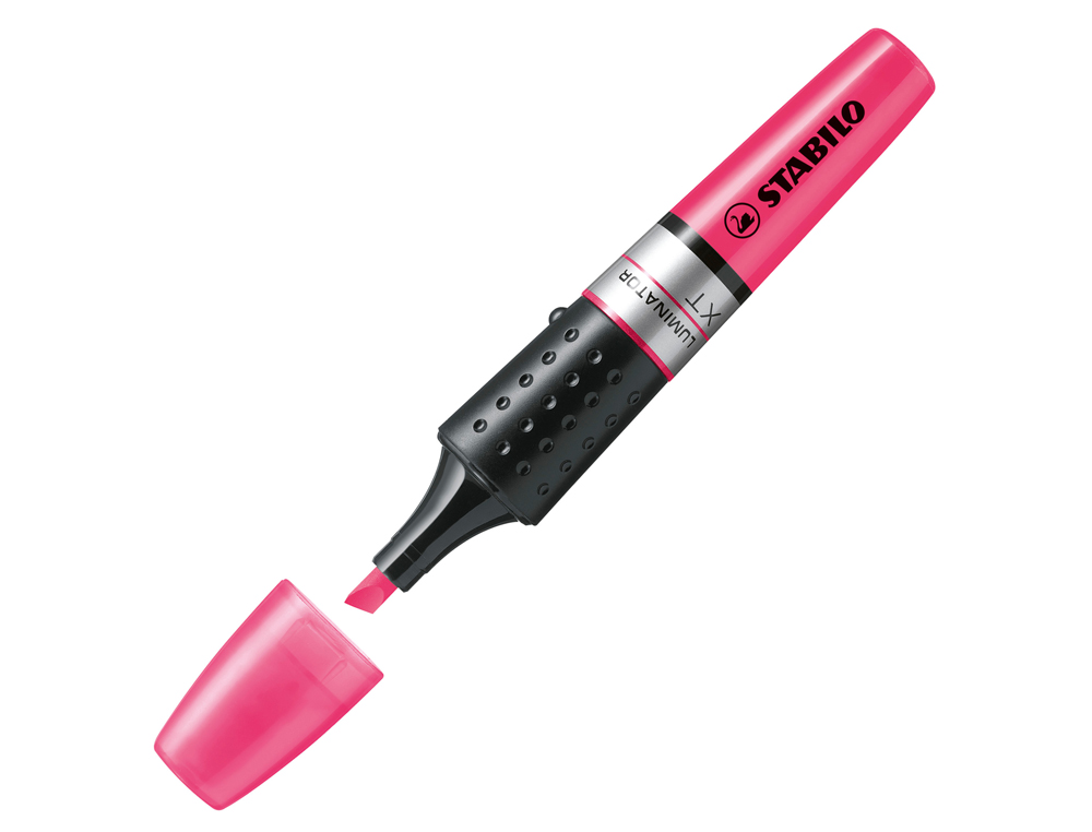 SURLIGNEUR STABILO LUMINATOR TRAC 2/5MM ENCRE LIQUIDE NIVEAU VISIBLE BASE ERGONOMIQUE COLORIS ROSE