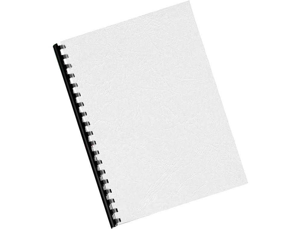 COUVERTURE Q-CONNECT CARTON 250G GRAIN CUIR POUR RELIURE FORMAT A4 COLORIS BLANC BRILLANT PAQUET 100 UNITS