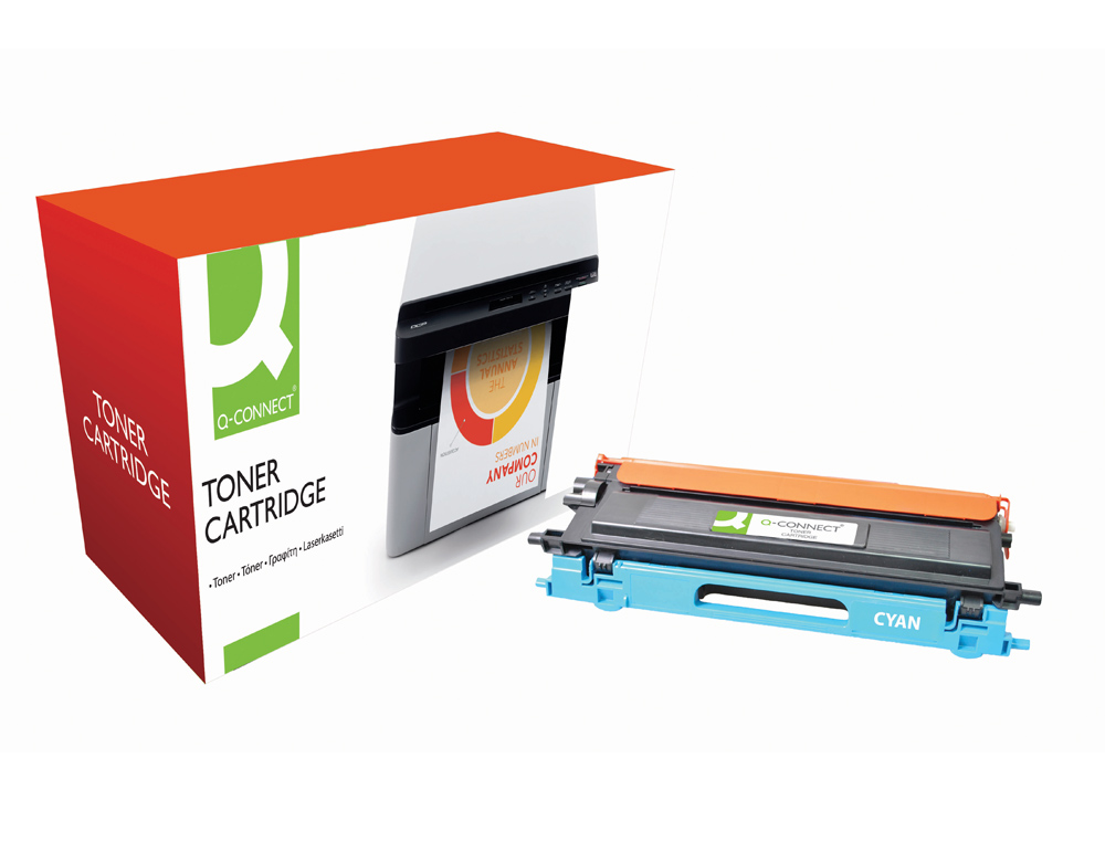 TONER LASER Q-CONNECT COMPATIBLE IMPRIMANTES BROTHER TN135C COULEUR CYAN HAUTE CAPACITÉ 4000P