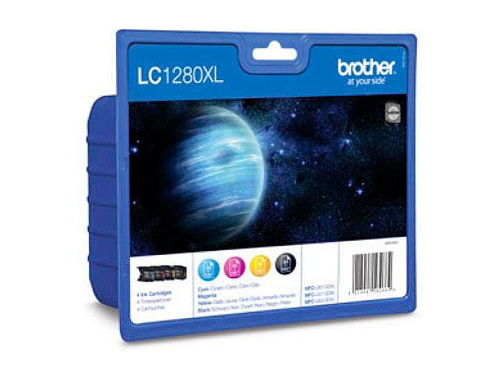 CARTOUCHE BROTHER JET D'ENCRE LC1280XLVALBP PACK 4 ENCRES HAUTE CAPACITÉ