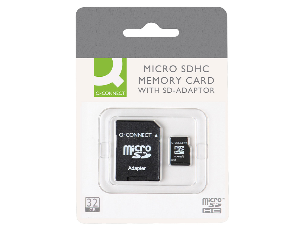 CARTE MICRO Q-CONNECT SDHC ADAPTATEUR SD CAPACIT 32GB CLASSE 4 TLPHONES PORTABLES TABLETTES