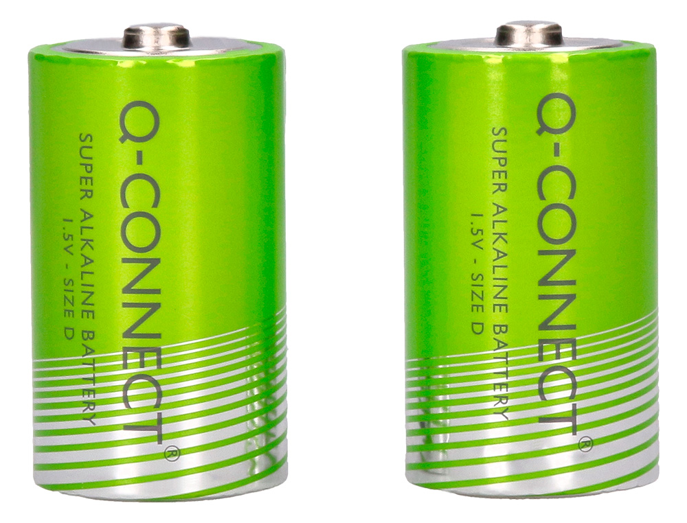 PILE Q-CONNECT CONOMIQUE CAPACIT 1.5V I.C.E. LR20 TAILLE D BLISTER 2 UNITS