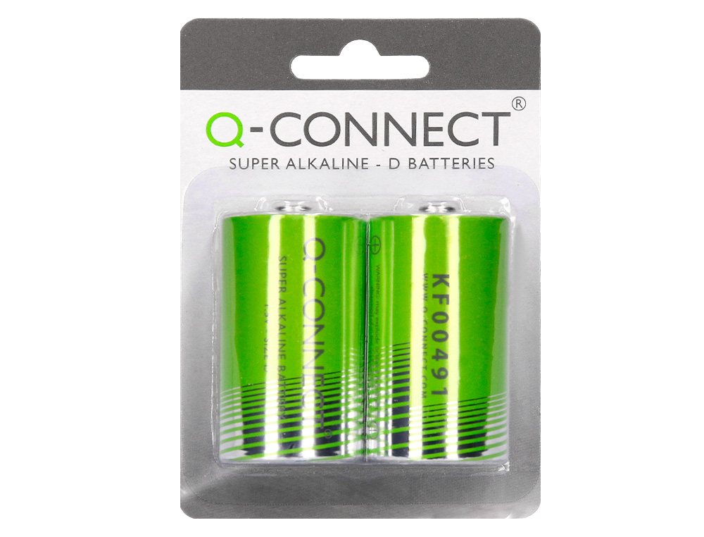 PILE Q-CONNECT CONOMIQUE CAPACIT 1.5V I.C.E. LR20 TAILLE D BLISTER 2 UNITS