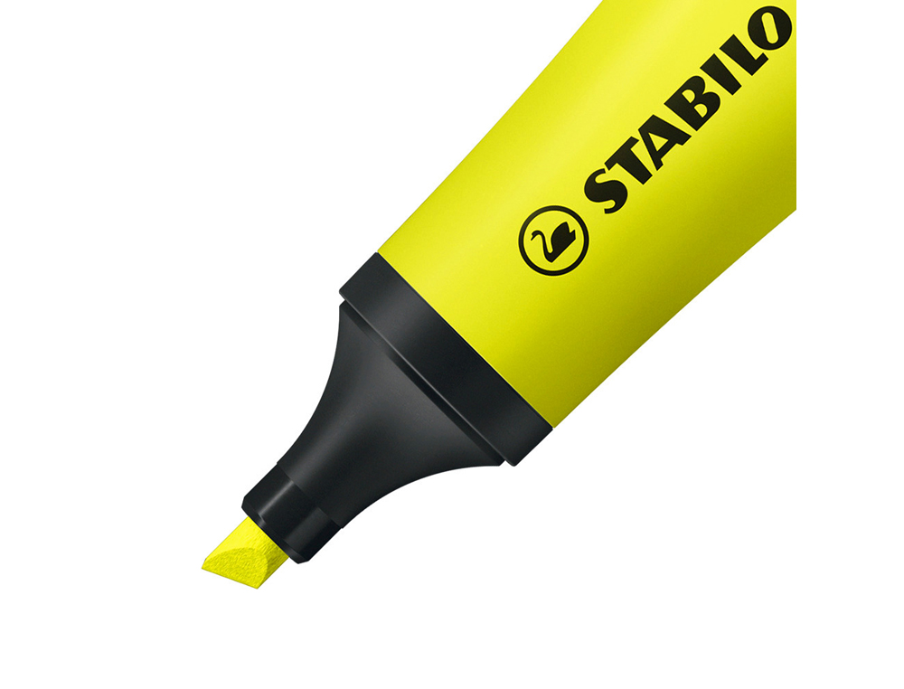 SURLIGNEUR STABILO NÉON FLUORESCENCE INTENSE SÈCHE APRÈS 4H TUBE GLOSS COLORIS JAUNE