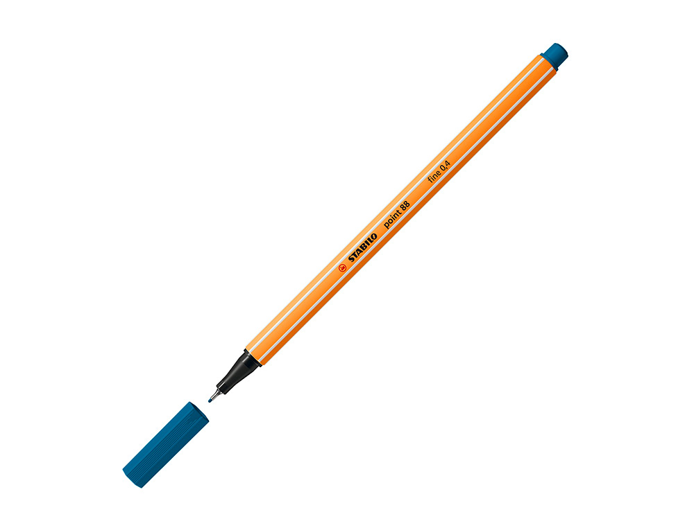 STYLO-FEUTRE STABILO POINT 88 CRITURE FINE 0.4MM 1000M POINTE GAINE MTAL CORPS HEXAGONAL COLORIS TURQUOISE