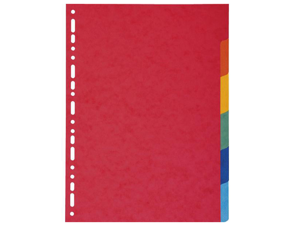INTERCALAIRE EXACOMPTA CARTE MARBRE RECYCLE 220G 6 POSITIONS XXL COLORIS VIFS
